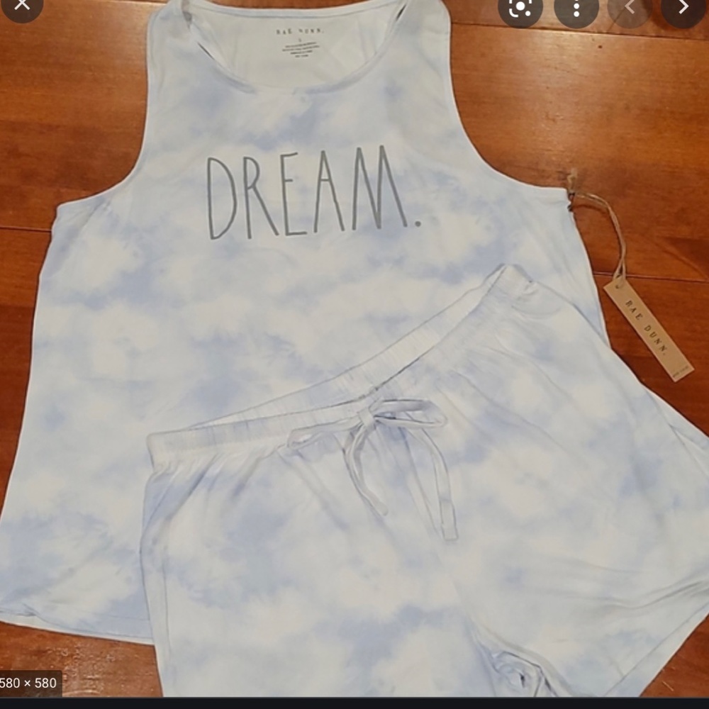 RAE DUNN “DREAM” Shorts & Tank Top Pajama Set - Picture 2 of 5